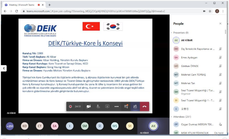 Mersin Teknopark, DEİK/ Türkiye Kore İş Konseyi Toplantısına Katılım Sağladı.