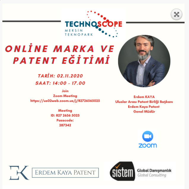 ONLİNE MARKA VE PATENT EĞİTİMİ