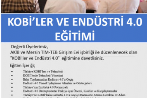 KOBİ'LER  VE ENDÜSTRİ 4.0 EĞİTİMİ