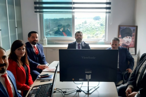 KOSGEB Başkanı Hasan Basri Kurt, Mersin Teknopark Genel Müdürü İhsan Gültekin’i ziyaret etti.