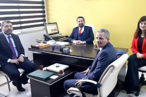 KOSGEB Başkanı Hasan Basri Kurt, Mersin Teknopark Genel Müdürü İhsan Gültekin’i ziyaret etti.