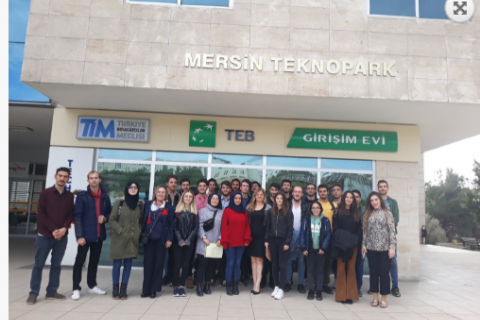 MEU. Bilim ve Teknoloji Topluluğu Elektrik Elektronik Öğrencilerinden Mersin Teknopark Ziyareti