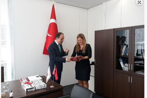 Tokyo Büyükelçisi Sn.Murat Mercan ve Tokyo Ticaret Baş Muşaviri Sn.Murat Yapıcı'ya makamlarında ziyaret