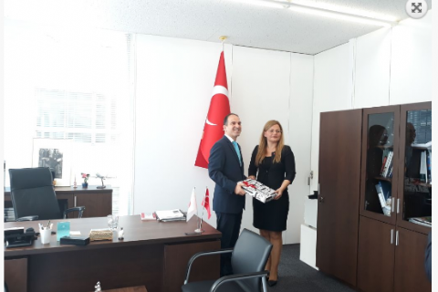 Tokyo Büyükelçisi Sn.Murat Mercan ve Tokyo Ticaret Baş Muşaviri Sn.Murat Yapıcı'ya makamlarında ziyaret